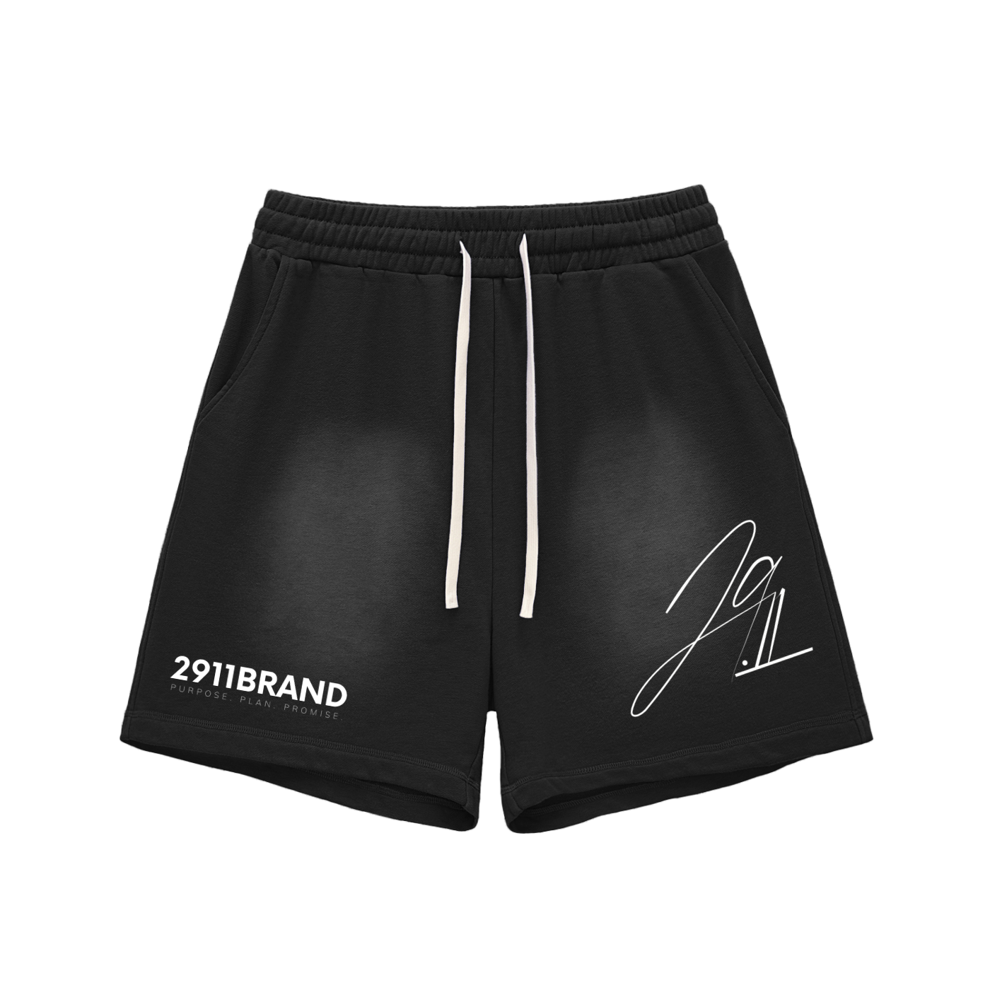 Sun Fade Raw Edge Cotton Shorts