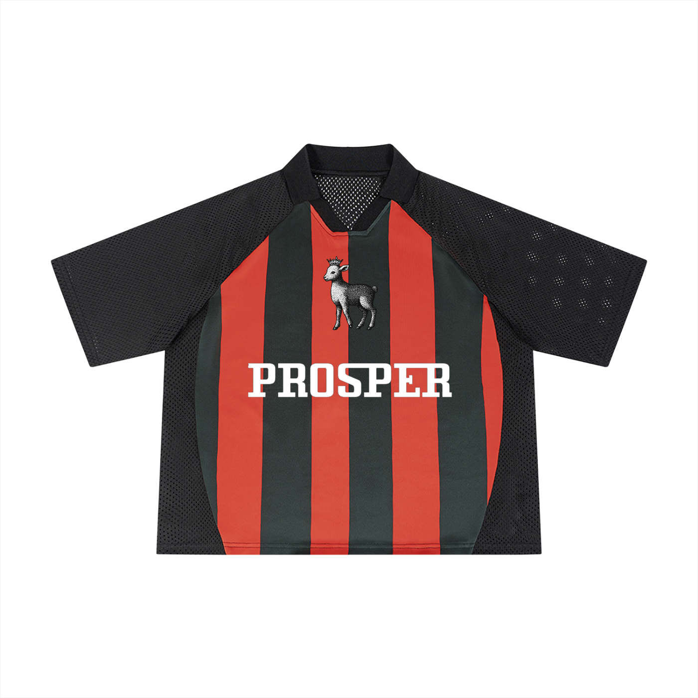 29 Prosper Striped Mesh Boxy Soccer Jersey