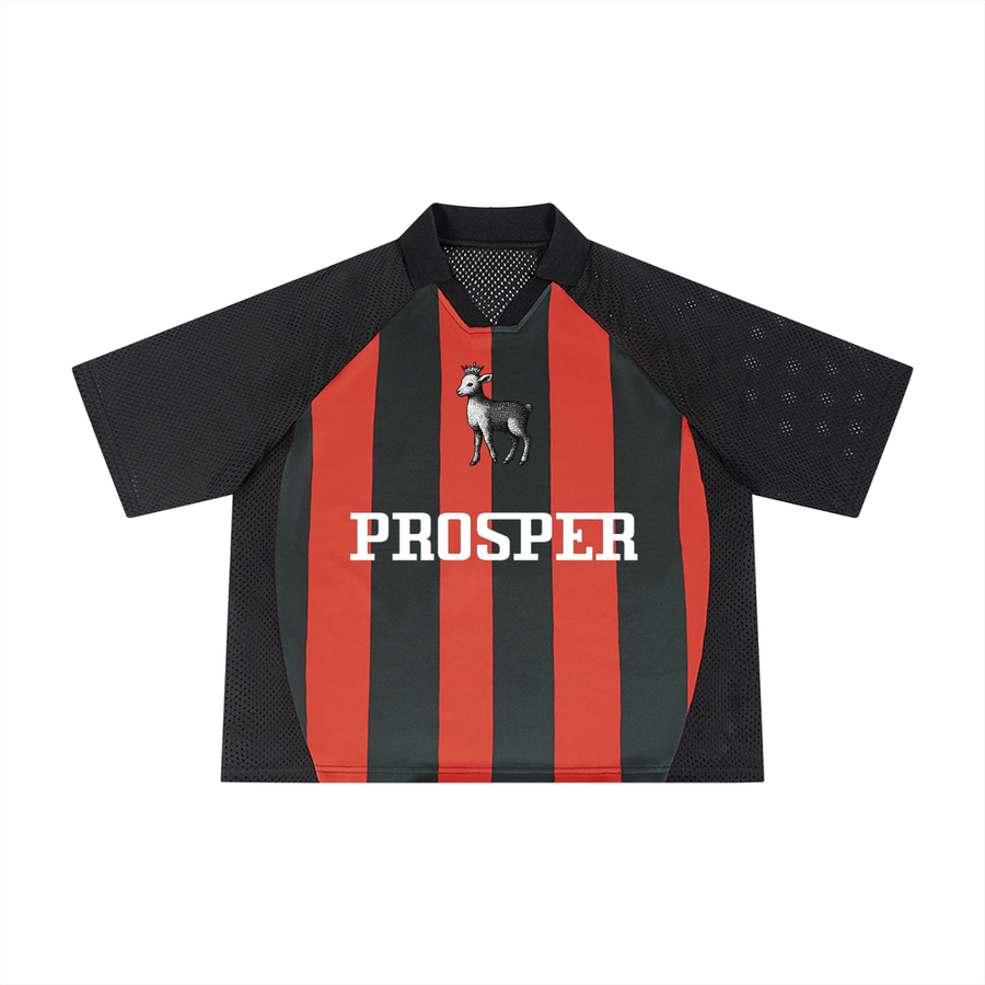 29 Prosper Striped Mesh Boxy Soccer Jersey